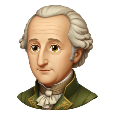 Cinematic Realistic Johann Wolfgang von Goethe Portrait Emoji, depicted as an intellectual literary giant with a thoughtful gaze and refined attire, rendered with detailed textures and warm classical lighting that captures his enduring literary influence. sticker