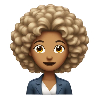 Woman with big hair sticker