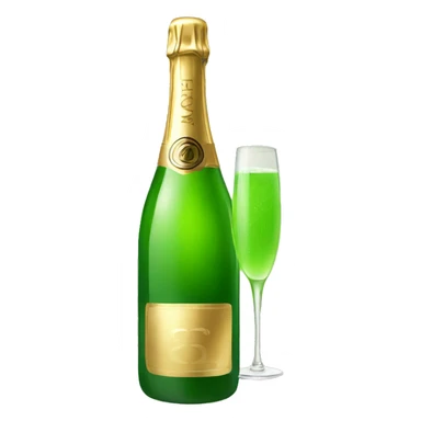 green champagne sticker