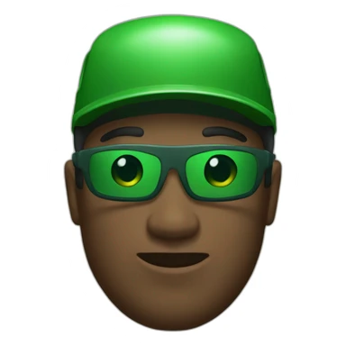 gambler with green visor sticker