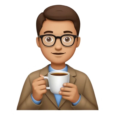 like mafia with glases and with coffee  sticker