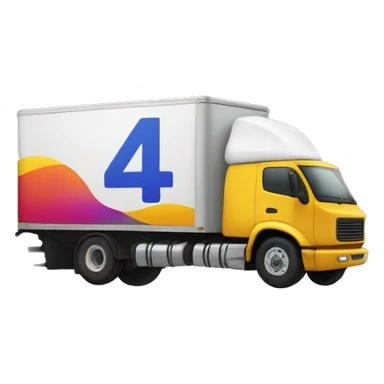 Truck with the text channel 4 sticker