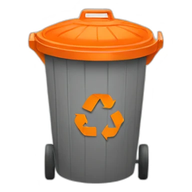 Orange garbage bin sticker