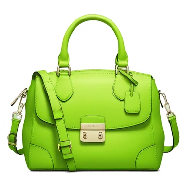 Realistic lime green michael kors satchel purse.  sticker