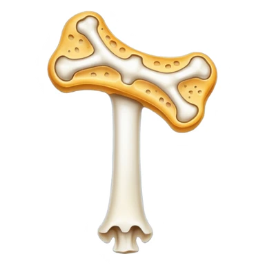 a bone with osteoporosis sticker