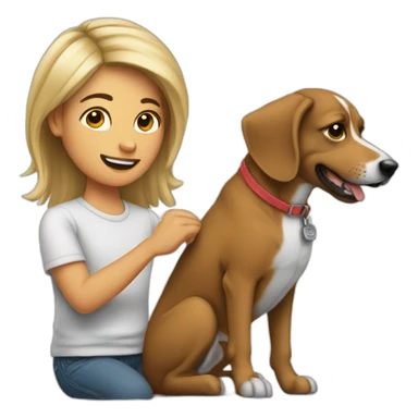 artist and dog sticker