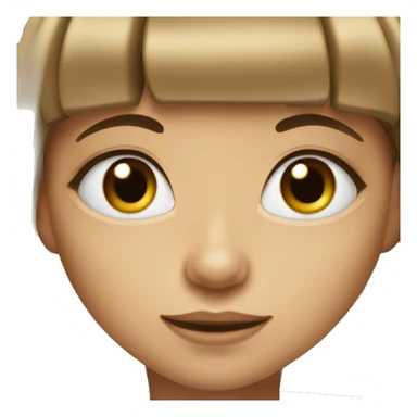 Saten girl with brown eyes and bangs sticker