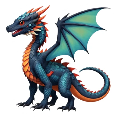 Dutch-Angel-Dragon-Grem2-Trico-Nargacuga-Salandit-Drudigon-fusion-animal-creature, full body  sticker