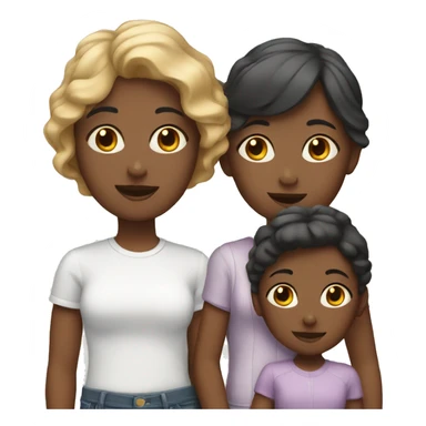 White Family with 3 daughters sticker