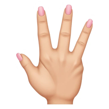 Hand with only the middle finger, the thumb, and the pinky sticking out. The ring and index fingers are down sticker