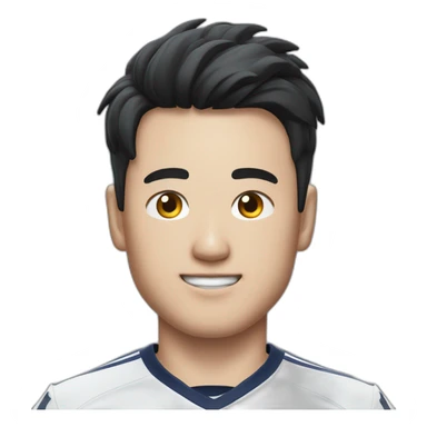Heung-Min-Son in a white football shirt sticker