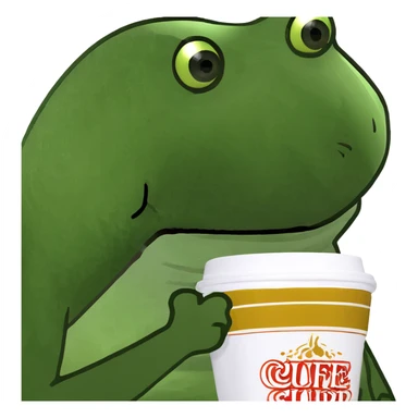 Saudi coffee cup (finjan) with traditional red and green pattern sticker