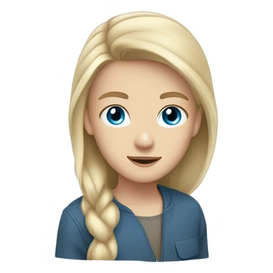 blonde white girl blue eyes, brown haired white boy  sticker