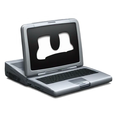 Apple PowerBook G3 black open laptop computer sticker