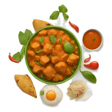 INDIAN FOOD ON A PLATE sticker