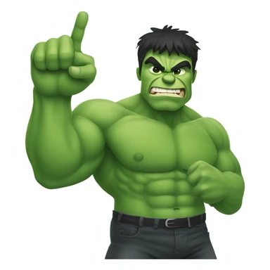 Hulk giving peace sign sticker