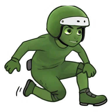 Person slipping about to fall  sticker