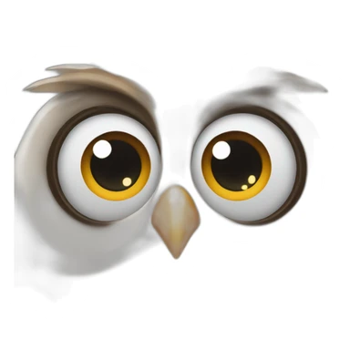 a goofy owl sticker