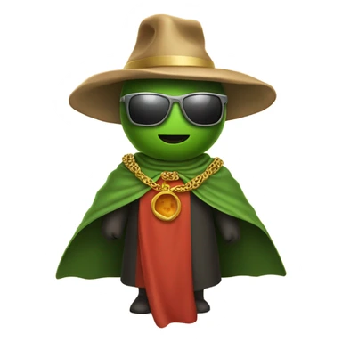 pepper with Mantel and sunglasses and necklace sticker