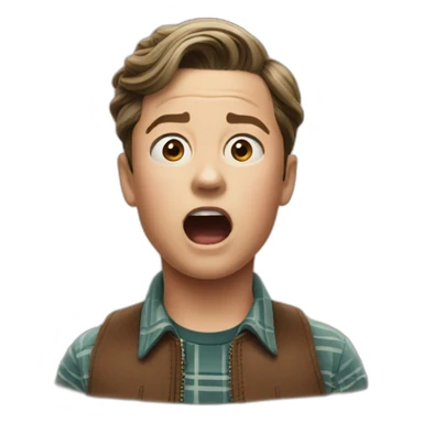 shocked young sheldon emoji sticker