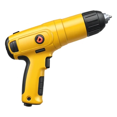 yellow power drill sticker