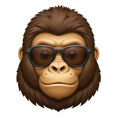 Gorilla wearing shoots sunglasses sticker