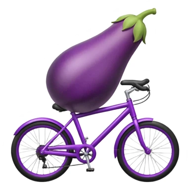 Egg plant on a bike  sticker