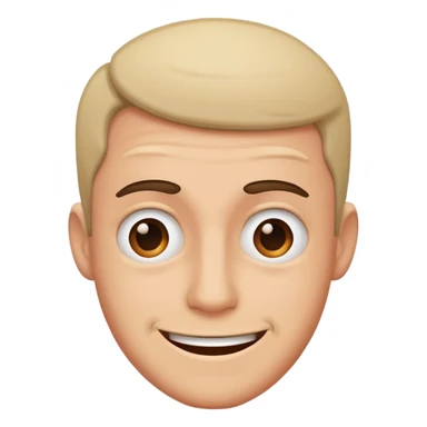 drunk guy with awkward embarrassed smile sticker