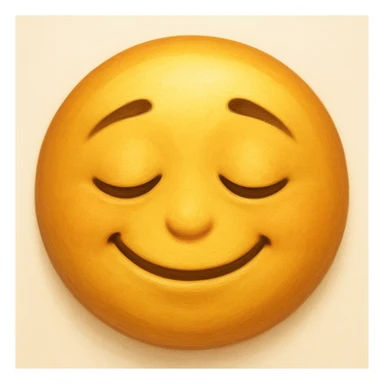 relieved emoji face, expressive, detailed, digital art sticker