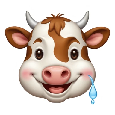 Cow laughing with tears sticker
