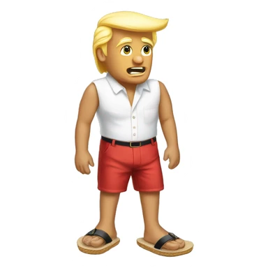 donald trump with flip flop sticker
