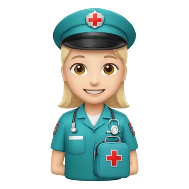 un emoji similar a este pero de un ambulanciero sticker