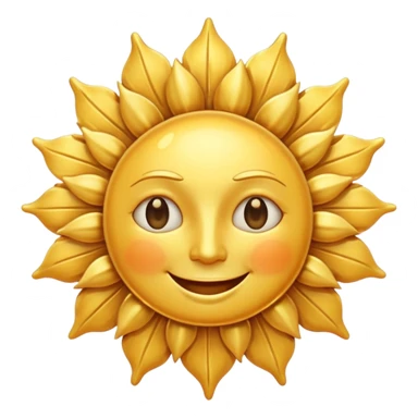 Vintage Sun face no background sticker
