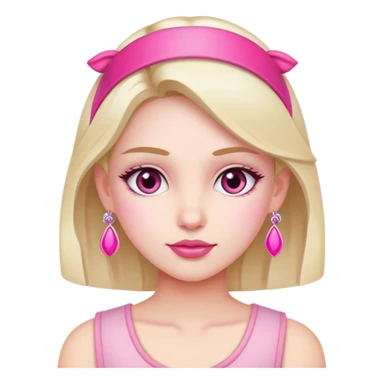 Girly girl with pink accessories sticker