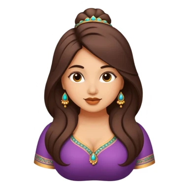 Indian curvy hair 25 years old girl sticker