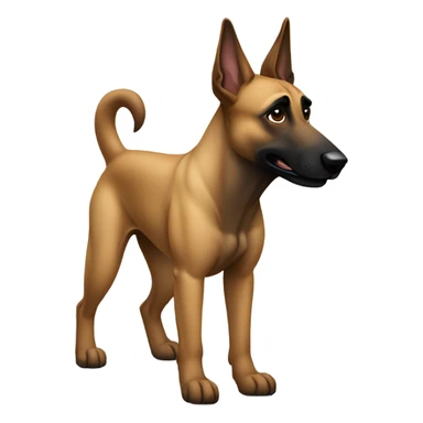 Malinois taking a poop sticker