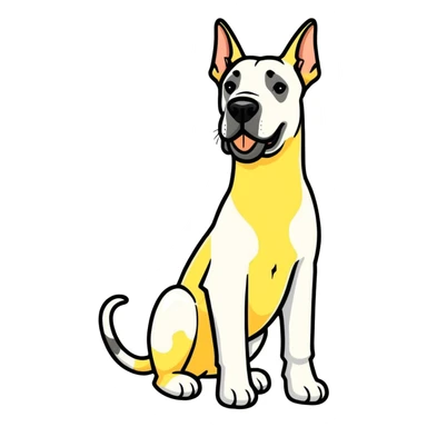 Blue Great Dane sticker