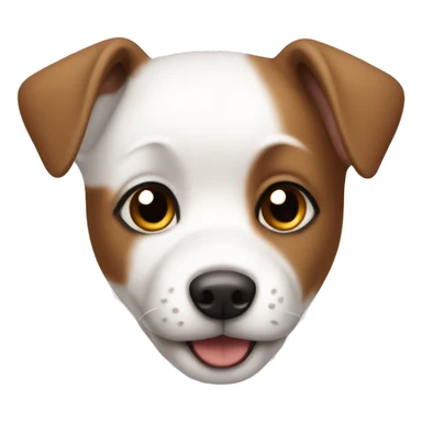 White and brown little dog sticker