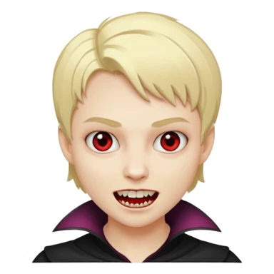 vampire with blonde short hair  sticker