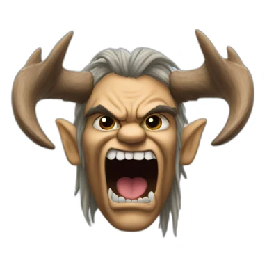 Eddie from Iron Maiden with moose horns sticker