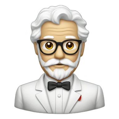 colonel sanders christmas sticker
