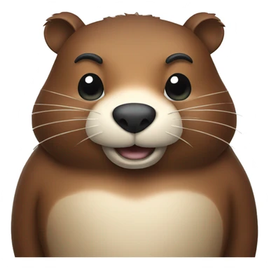 Beaver with a beautiful torso sticker