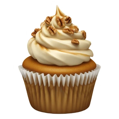 Maple walnut cupcake  with caramel drizzle sticker