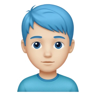 A profile imogi that is blue and aqua color and with  texxure a boy one something like that sticker
