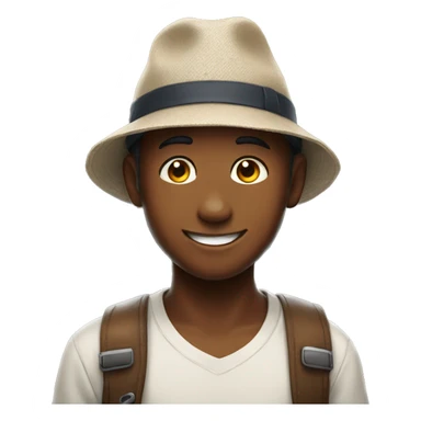 smiling boy with hat indoors sticker