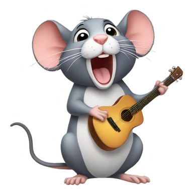 Rat singing song sticker