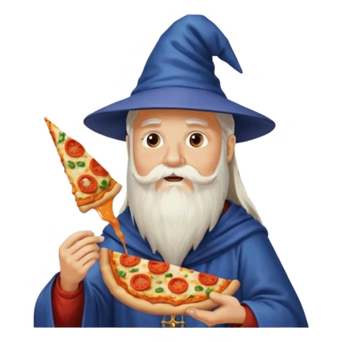 A wizard who eat a pizza  sticker