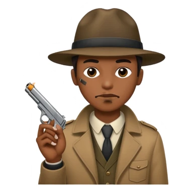 Smoking blunt, holding gun sticker