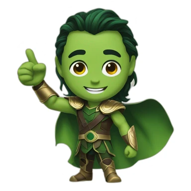 loki thumps up sticker