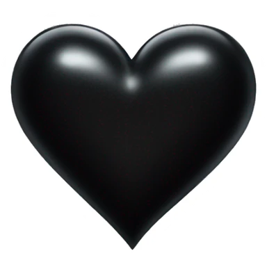 Black heart with shine sticker